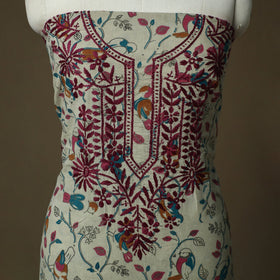Lucknowi chikankari hand work kalamkari unstitched kurta