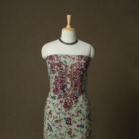 Lucknowi chikankari hand work kalamkari unstitched kurta