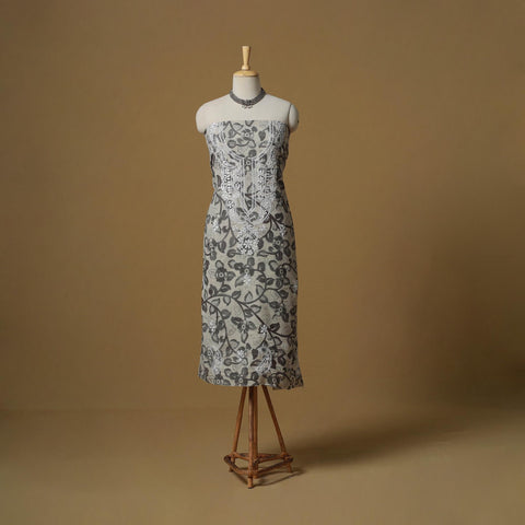 Lucknowi chikankari hand work kalamkari unstitched kurta