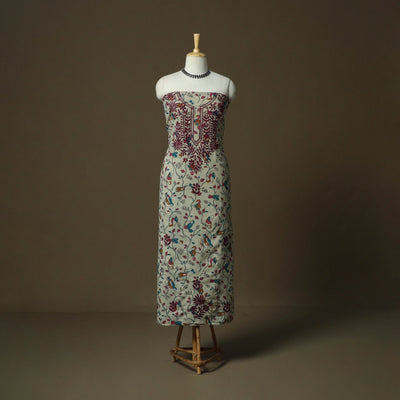 Lucknowi chikankari hand work kalamkari unstitched kurta