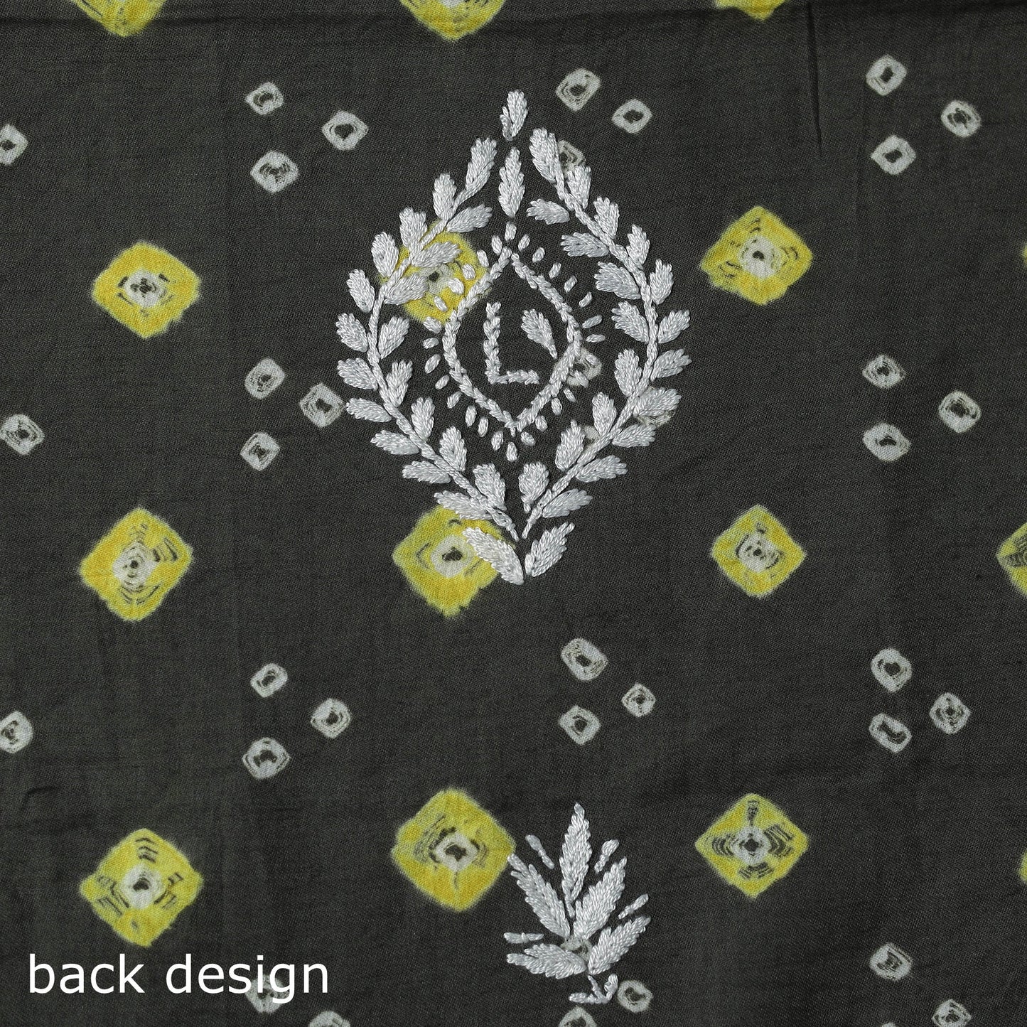 Lucknowi chikankari work bandhani unstitched kurta material