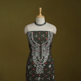 Lucknowi chikankari work bandhani unstitched kurta material