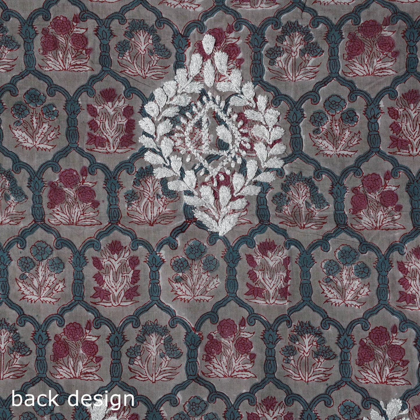 Lucknowi chikankari work sanganeri unstitched kurta