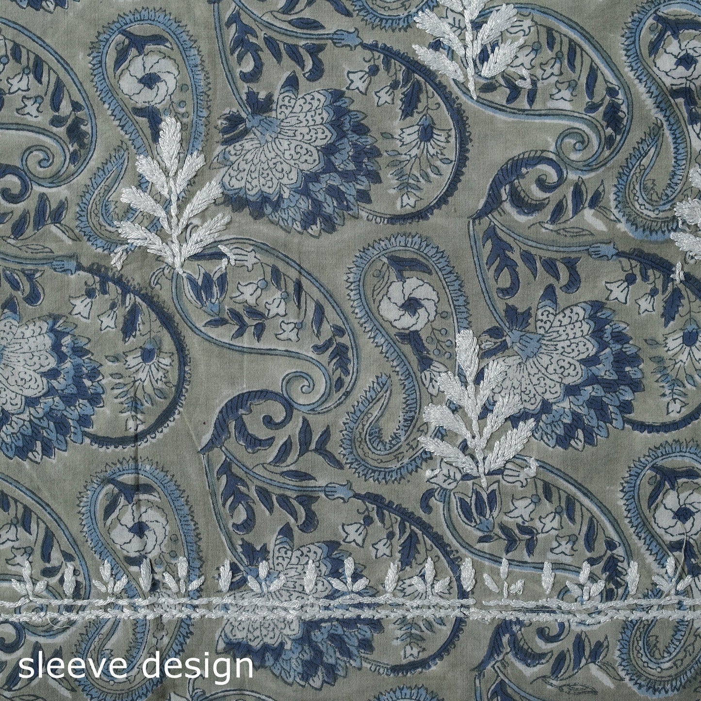 Lucknowi chikankari work sanganeri unstitched kurta