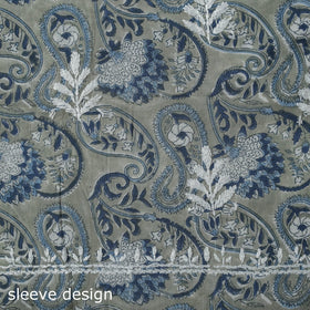 Lucknowi chikankari work sanganeri unstitched kurta