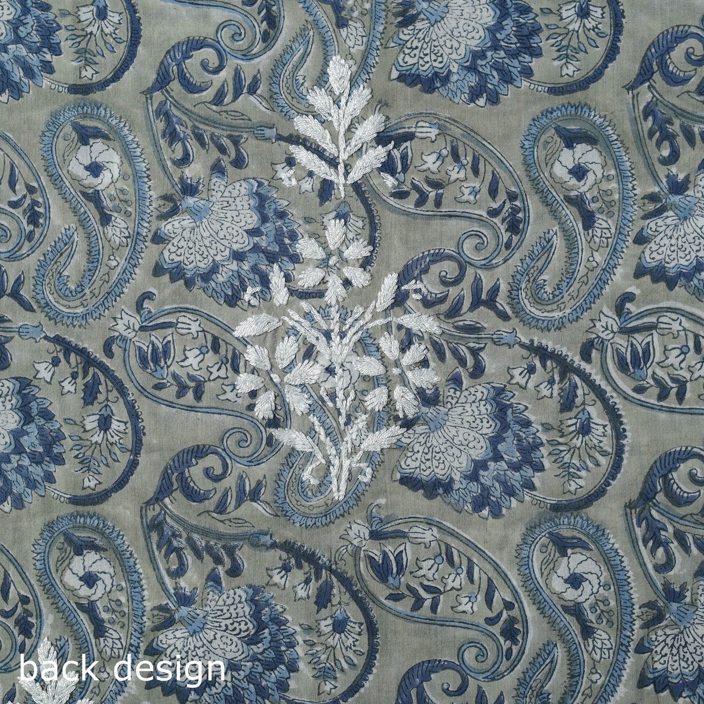 Lucknowi chikankari work sanganeri unstitched kurta