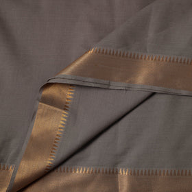 Buy Grey Mangalagiri Cotton Fabric with Zari Border Online