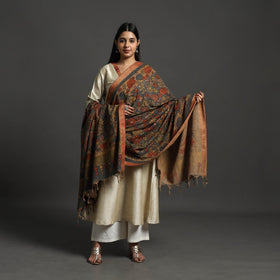 Grey - mangalagiri cotton handpainted pen work kalamkari