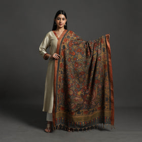 Grey - mangalagiri cotton handpainted pen work kalamkari