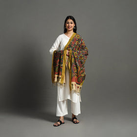 Grey - mangalagiri cotton handpainted pen work kalamkari