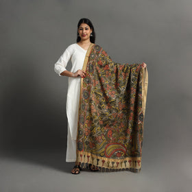 Grey - mangalagiri cotton handpainted pen work kalamkari