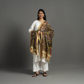 Grey - mangalagiri cotton handpainted pen work kalamkari