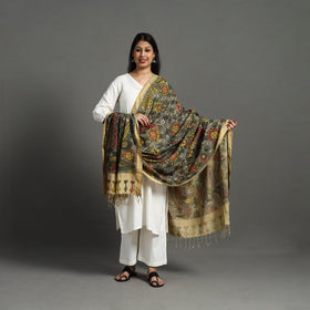 Grey - mangalagiri cotton handpainted pen work kalamkari