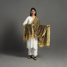 Grey - mangalagiri cotton handpainted pen work kalamkari