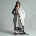 Grey - mangalagiri handloom cotton kurta with palazzo &