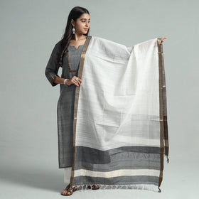 Grey - mangalagiri handloom cotton kurta with palazzo &