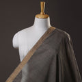  Grey Mangalagiri Cotton Fabric with Zari Border 