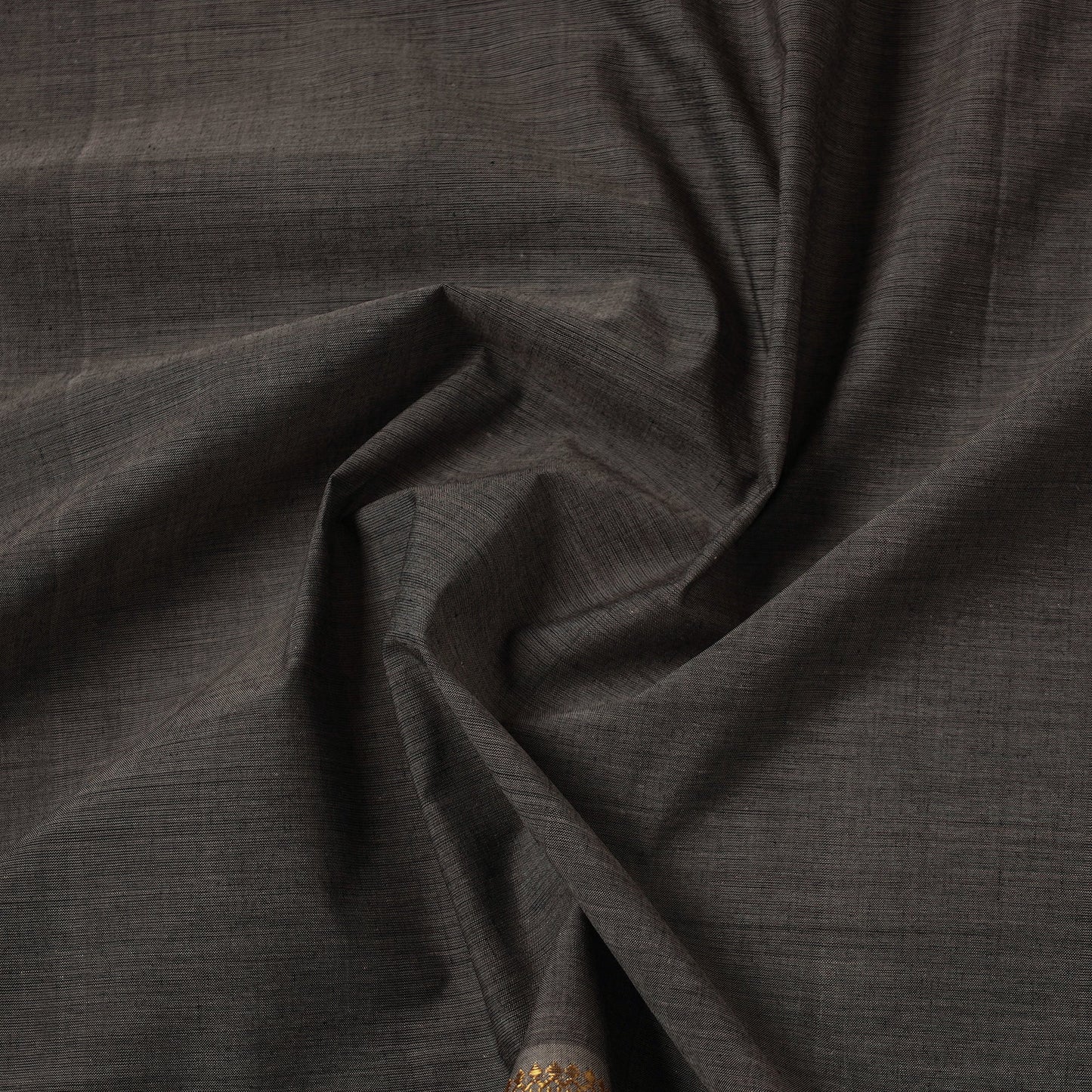  Grey Mangalagiri Cotton Fabric with Zari Border 