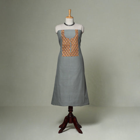 Mangalagiri handloom cotton patchwork unstitched kurta