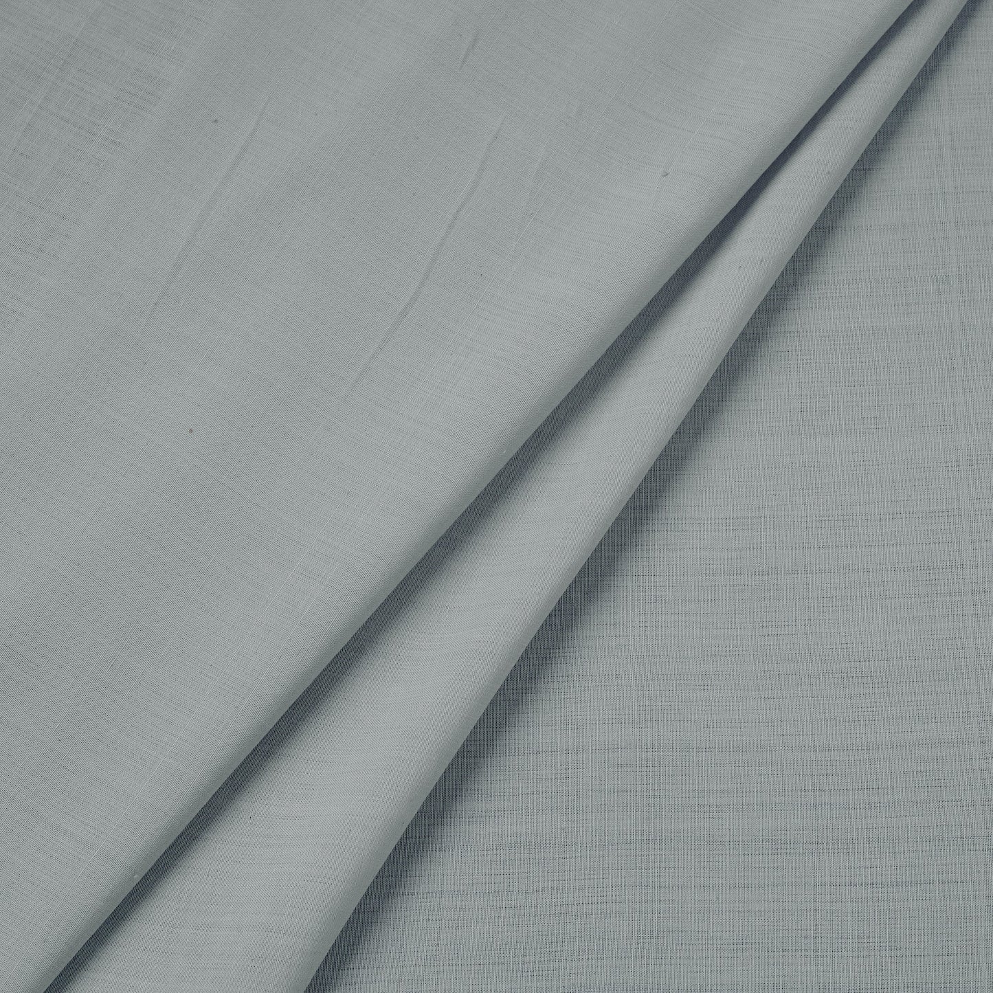 Grey Mangalagiri Plain Handloom Cotton Fabric 