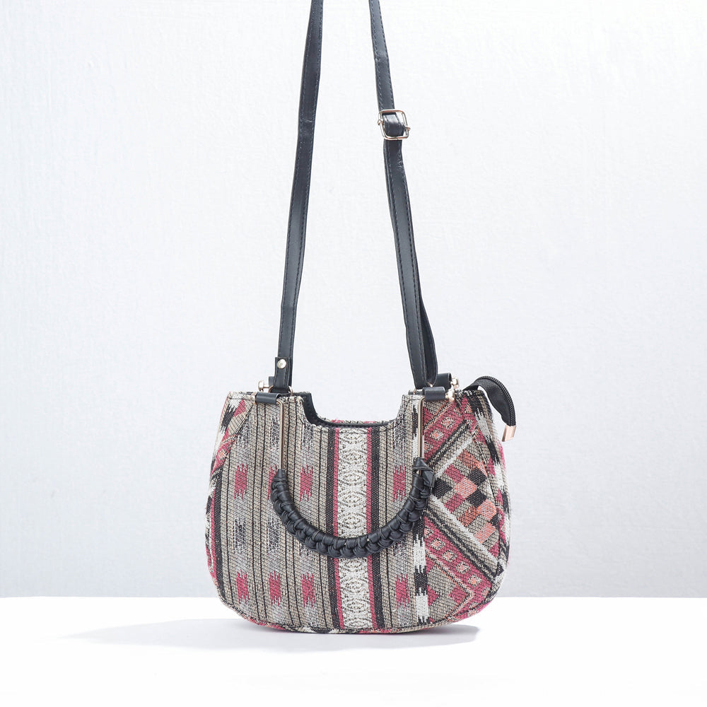 Grey Marudhara Printed Cotton Hand Bag