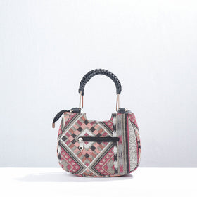 Grey Marudhara Printed Cotton Hand Bag