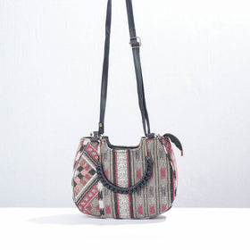 Grey Marudhara Printed Cotton Hand Bag