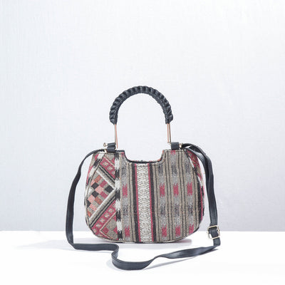 Grey Marudhara Printed Cotton Hand Bag