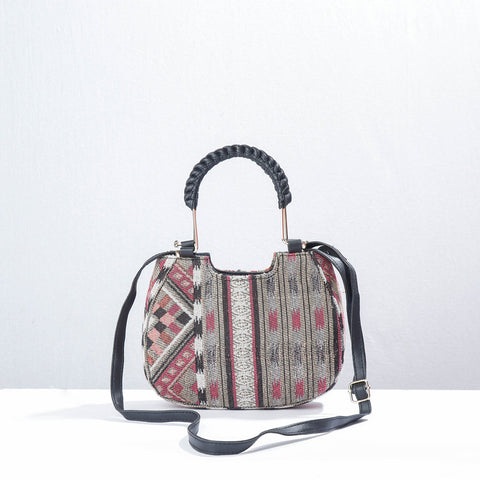 Grey Marudhara Printed Cotton Hand Bag