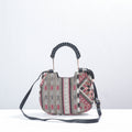 Grey Marudhara Printed Cotton Hand Bag