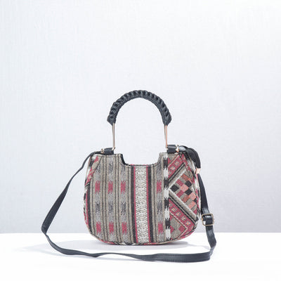 Grey Marudhara Printed Cotton Hand Bag