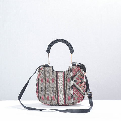 Grey Marudhara Printed Cotton Hand Bag