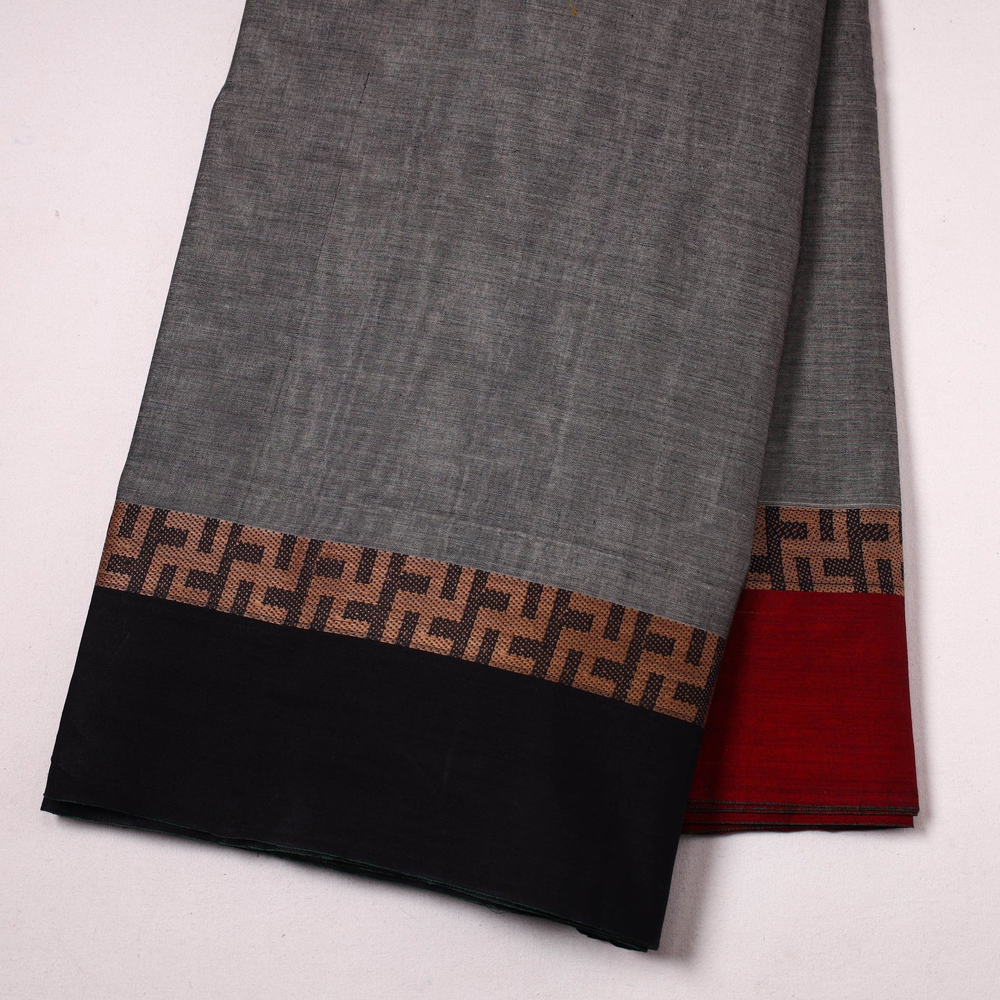  Grey Mercerised Cotton Dharwad Fabric