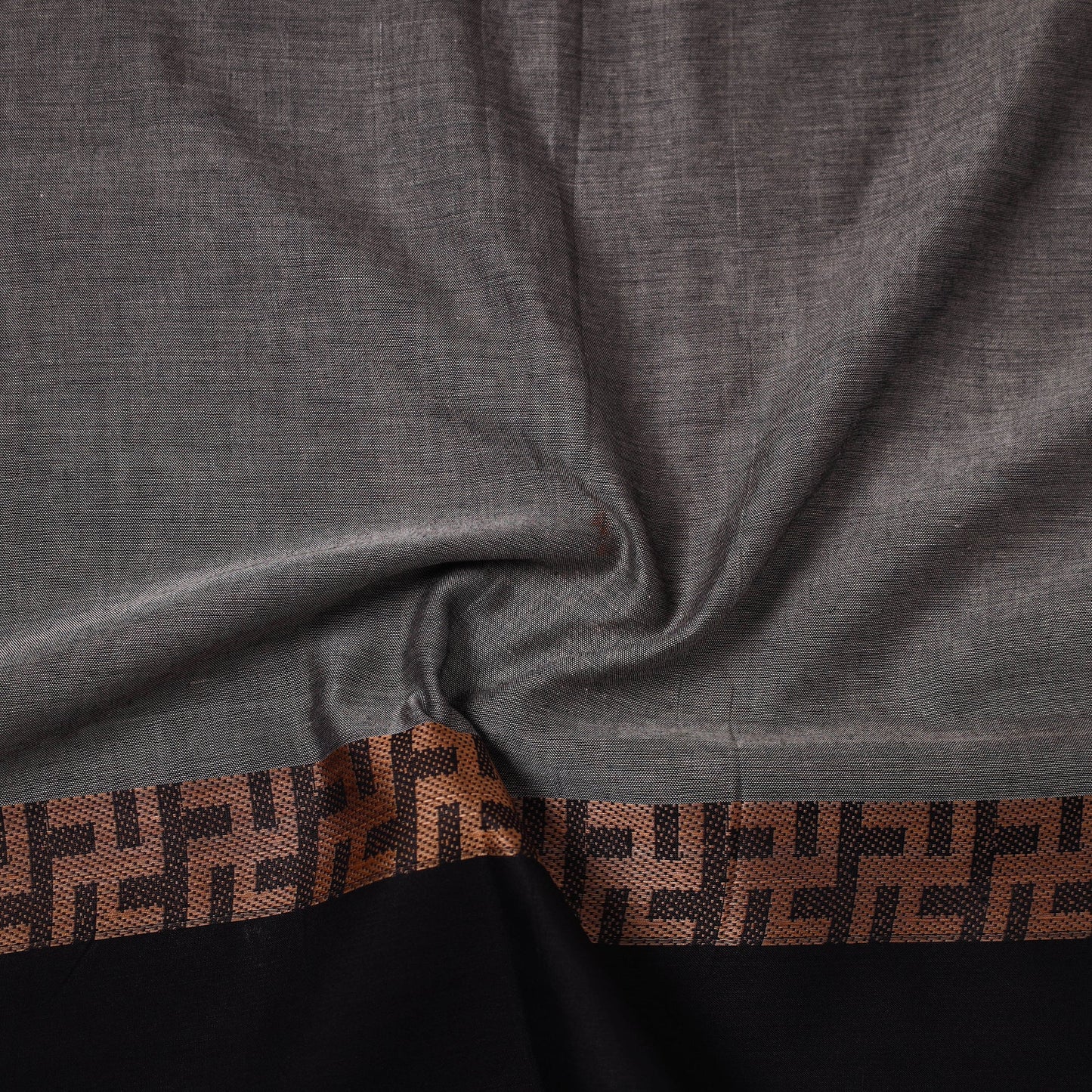  Grey Mercerised Cotton Dharwad Fabric