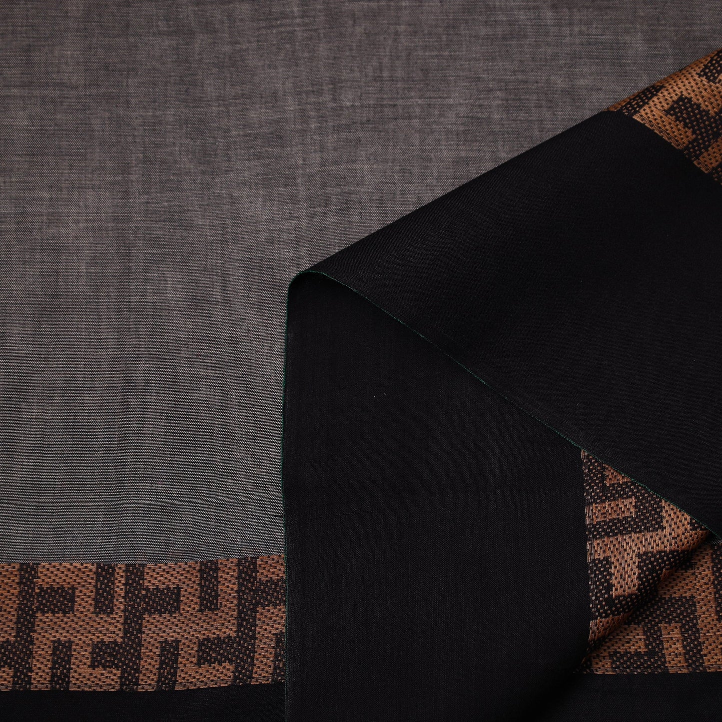  Grey Mercerised Cotton Dharwad Fabric