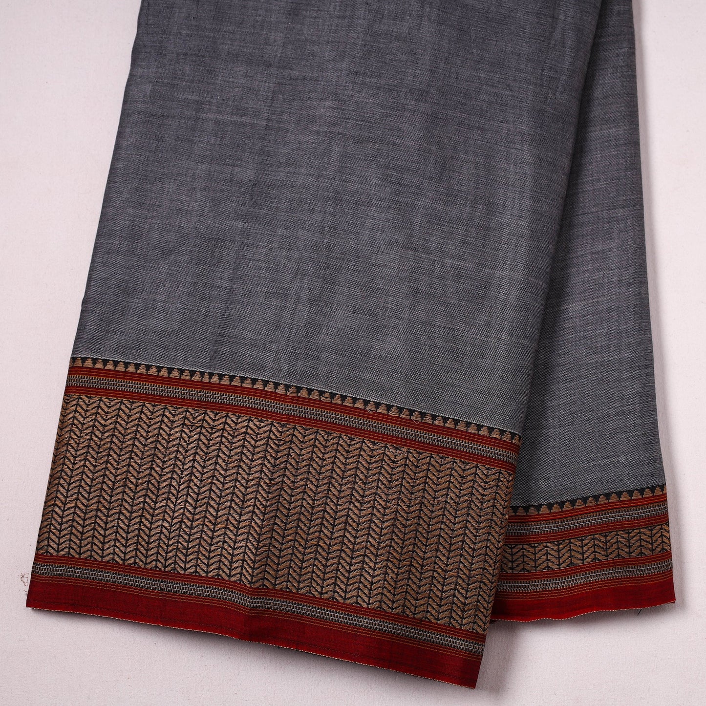  Grey Mercerised Cotton Dharwad Fabric