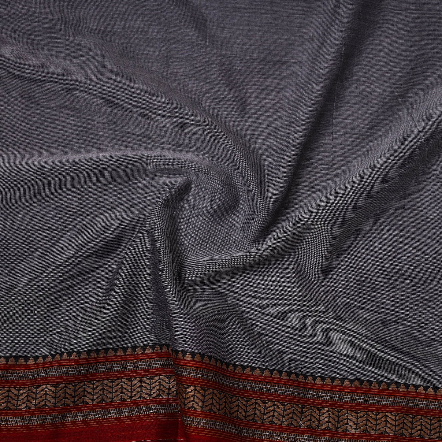  Grey Mercerised Cotton Dharwad Fabric