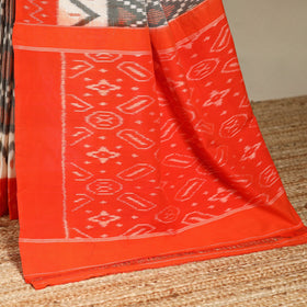 Grey - mercerised cotton handloom pochampally ikat saree 33