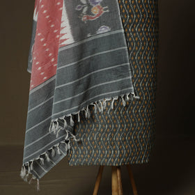 Handloom mercerised cotton pochampally ikat 2pc unstitched