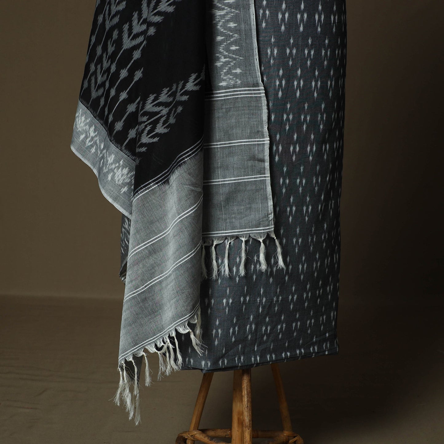 Handloom mercerised cotton pochampally ikat 2pc unstitched