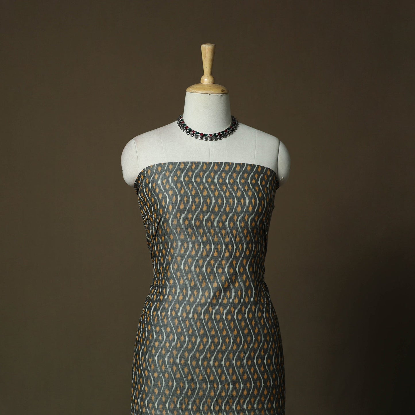 Handloom mercerised cotton pochampally ikat 2pc unstitched