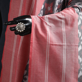 Grey - mercerised cotton pochampally ikat dupatta 15