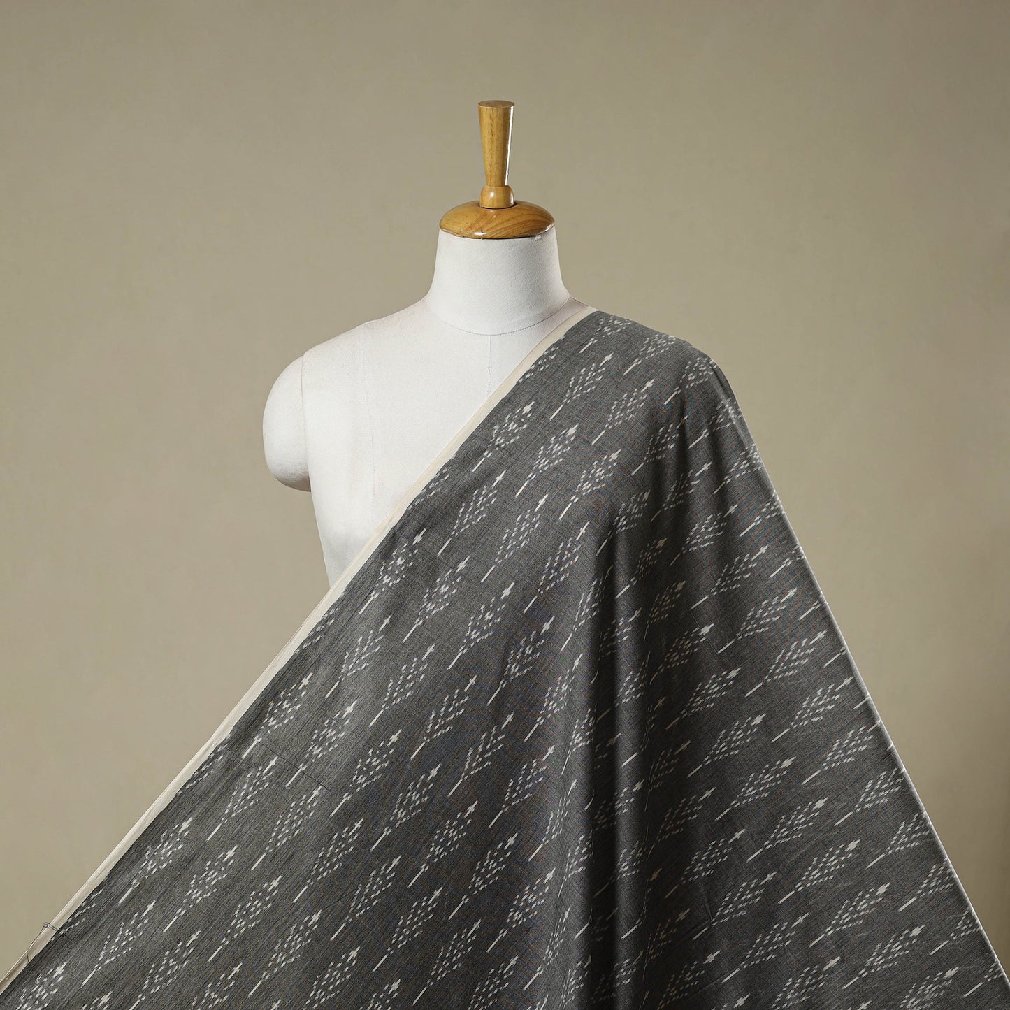 Mercerised cotton pochampally ikat fabric 02 - handcrafted