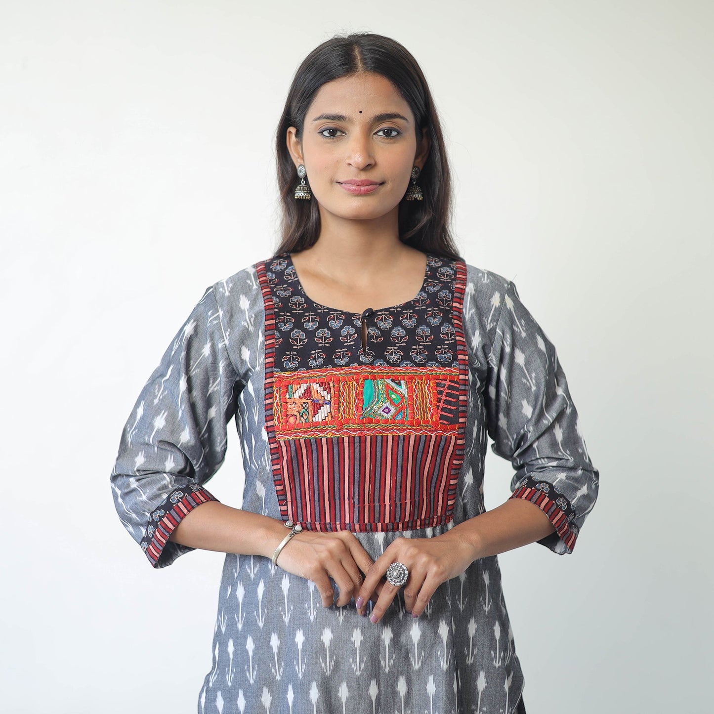 Buy Ikat Cotton Kurta Online - Pochampally Style