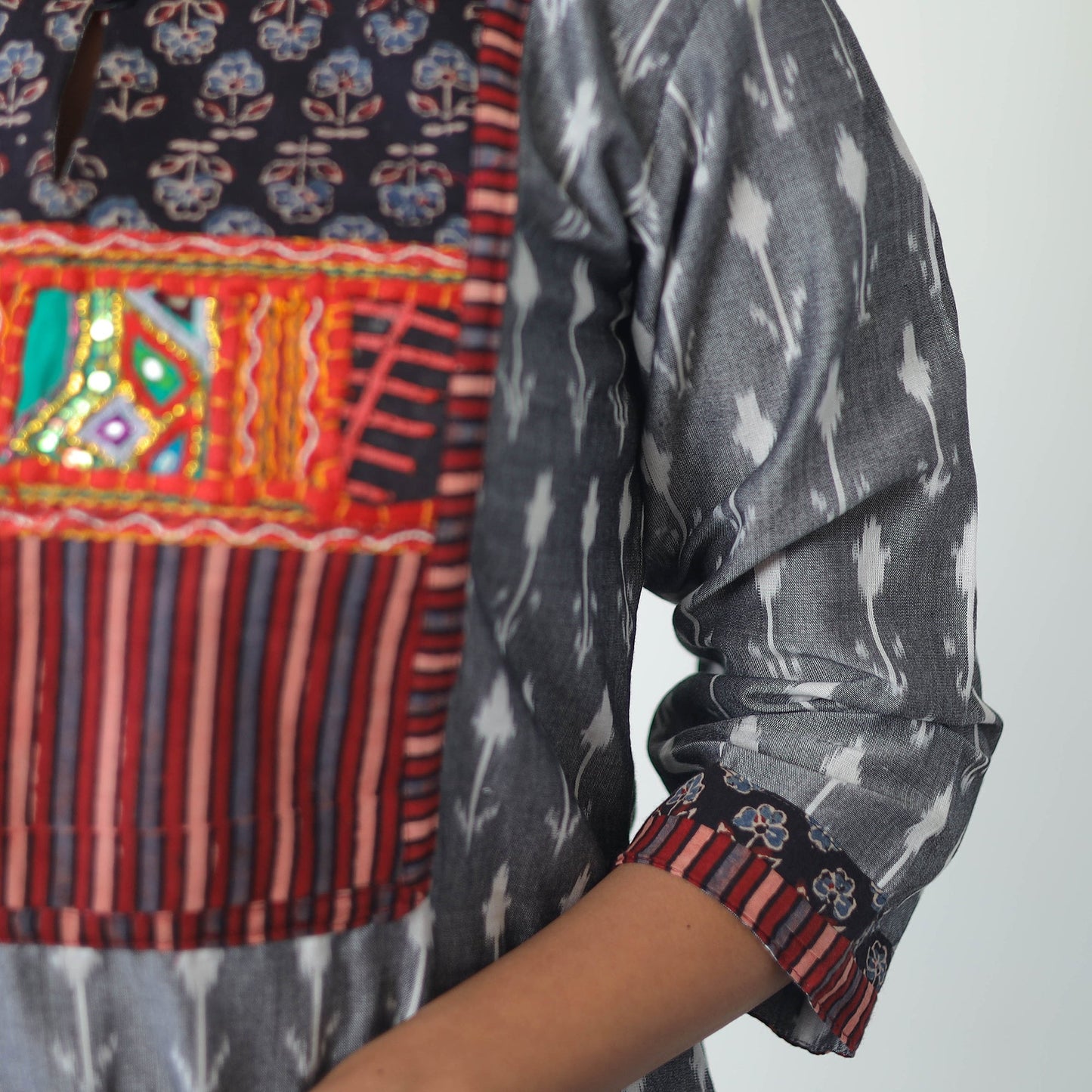 Buy Ikat Cotton Kurta Online - Pochampally Style
