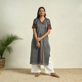  Grey Mercerised Cotton Straight Dharwad Kurta