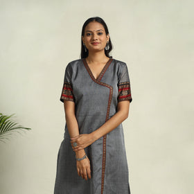  Grey Mercerised Cotton Straight Dharwad Kurta