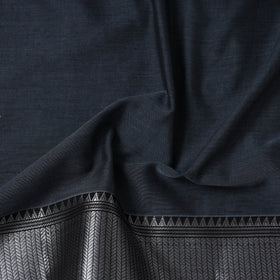  Grey Mercerised Cotton Zari Border Dharwad Fabric