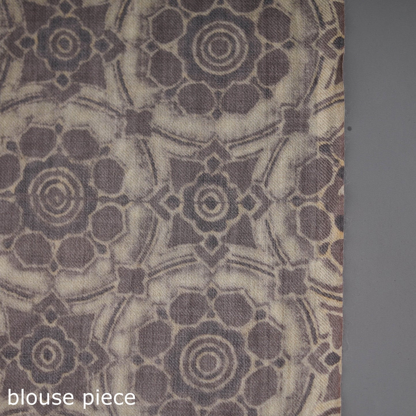 Grey - merino wool saree with tassels 02 - handcrafted