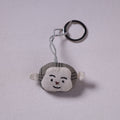 Grey Handcrafted Fab Artwork Keychain